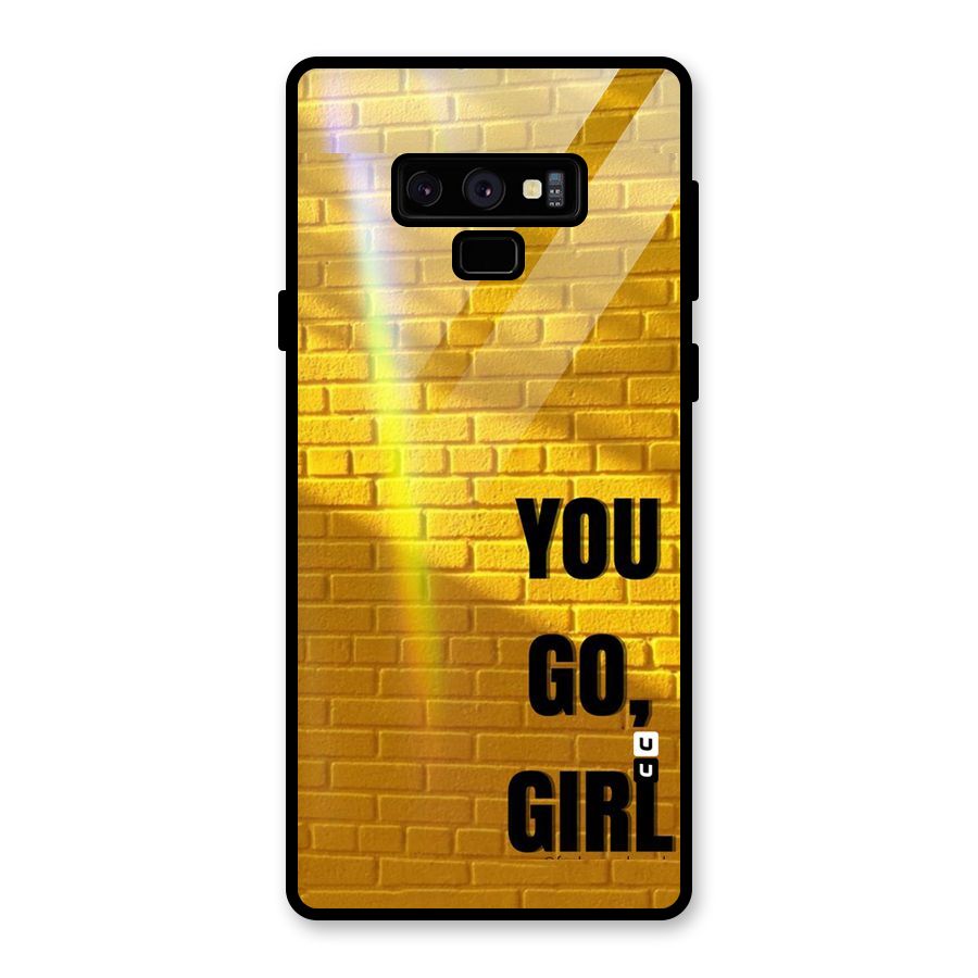 You Go Girl Wall Glass Back Case for Galaxy Note 9