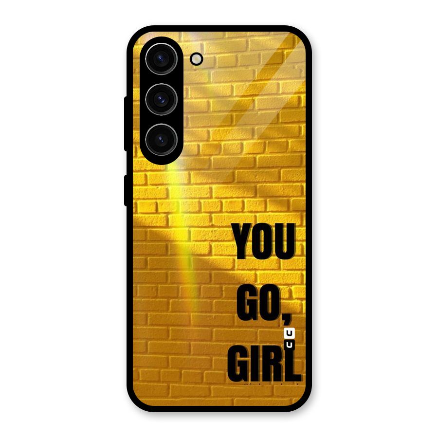 You Go Girl Wall Glass Back Case for Galaxy S23