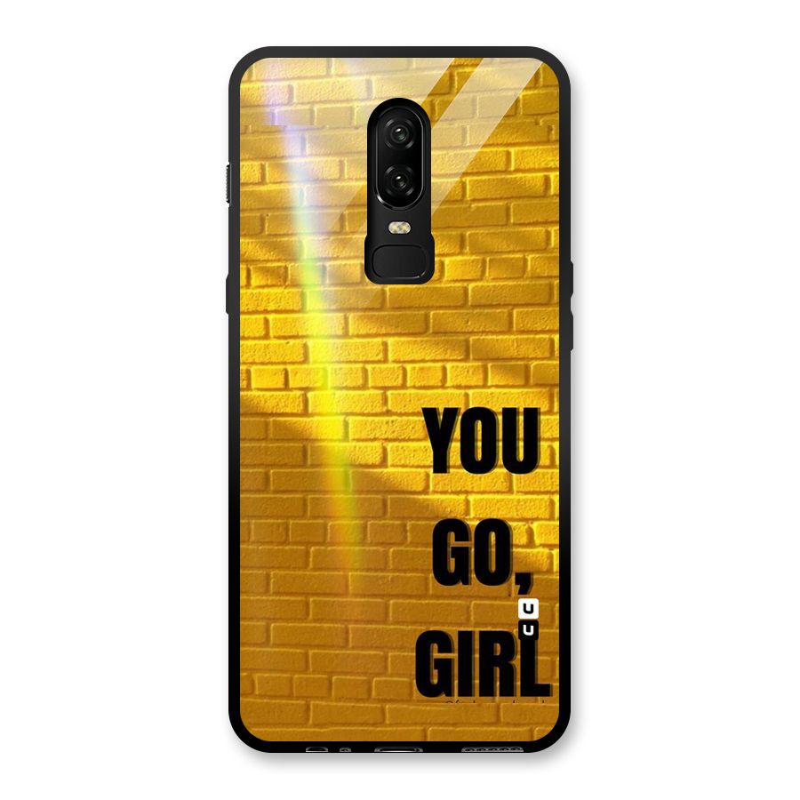 You Go Girl Wall Glass Back Case for OnePlus 6
