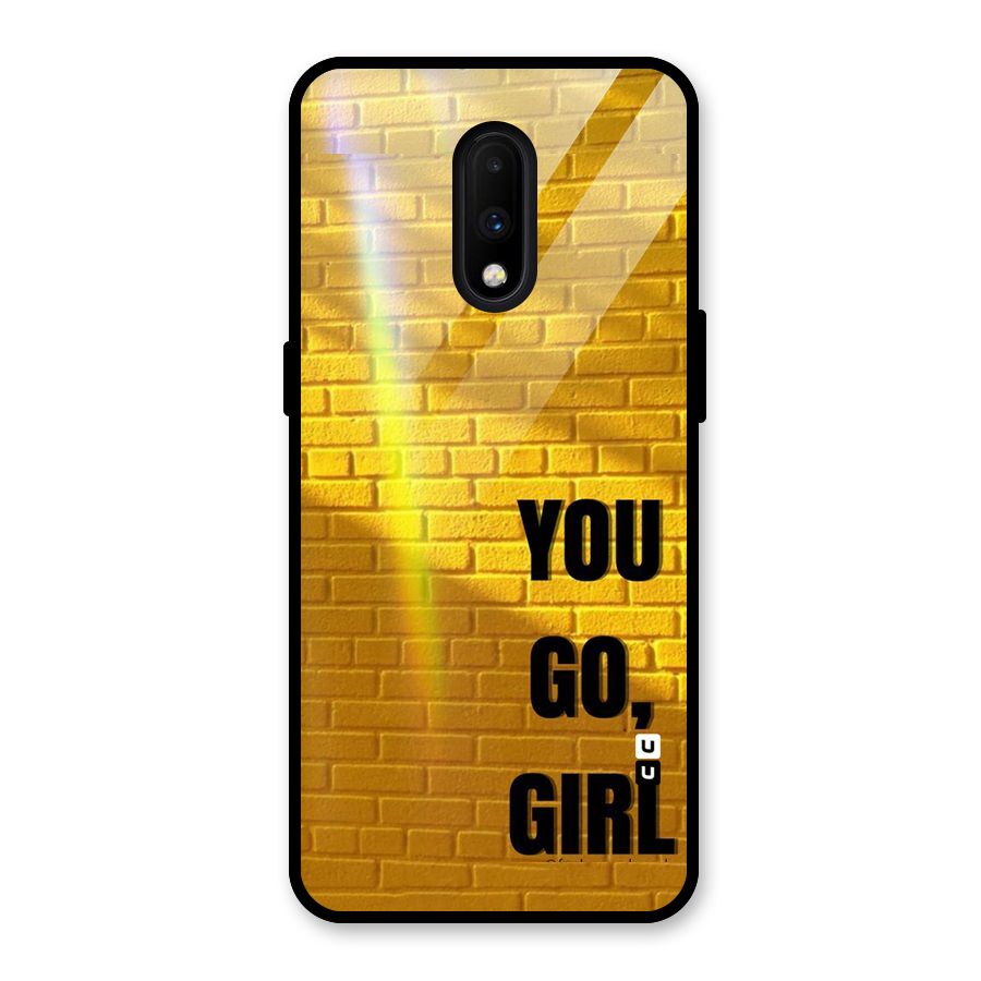You Go Girl Wall Glass Back Case for OnePlus 7