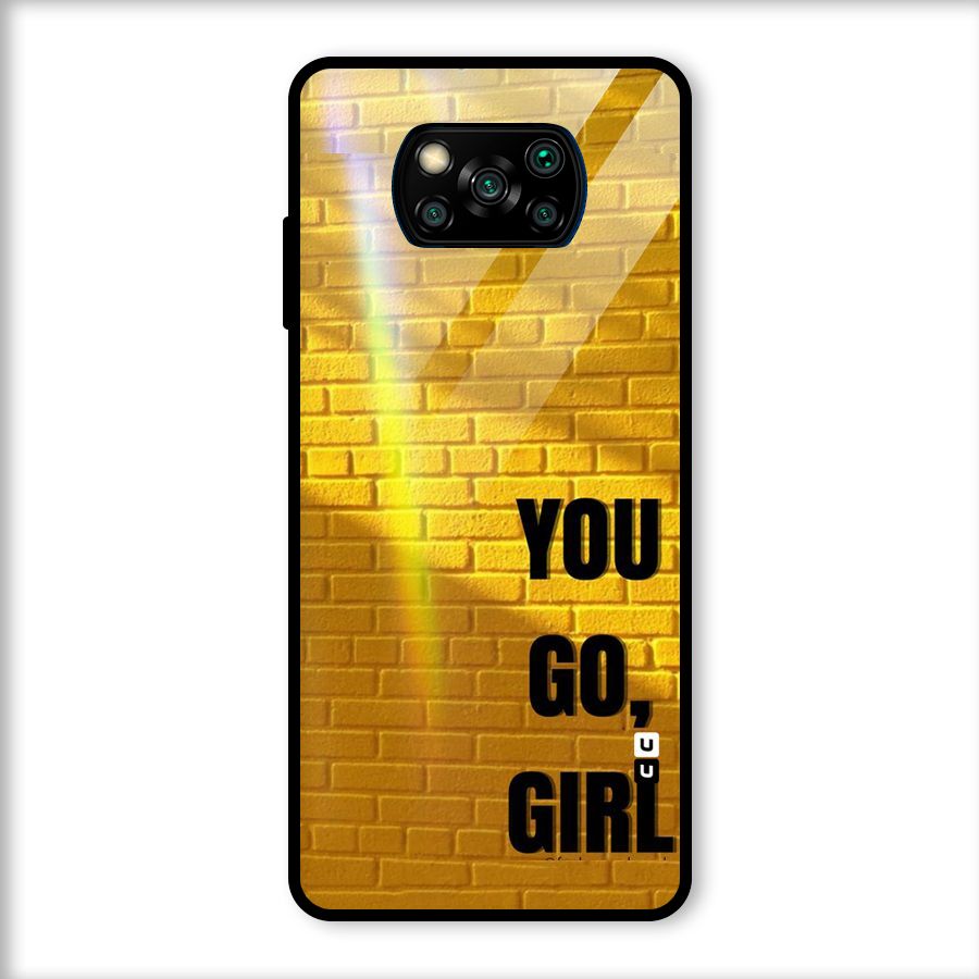 You Go Girl Wall Glass Back Case for Poco X3