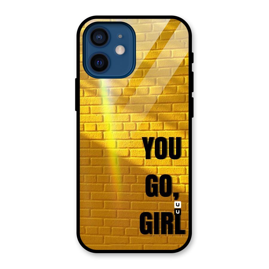 You Go Girl Wall Glass Back Case for iPhone 12 Mini