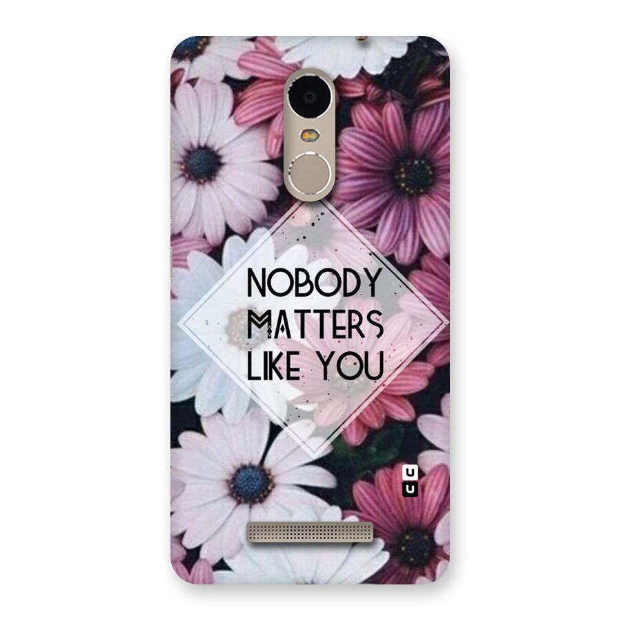 You Matter Back Case for Xiaomi Redmi Note 3