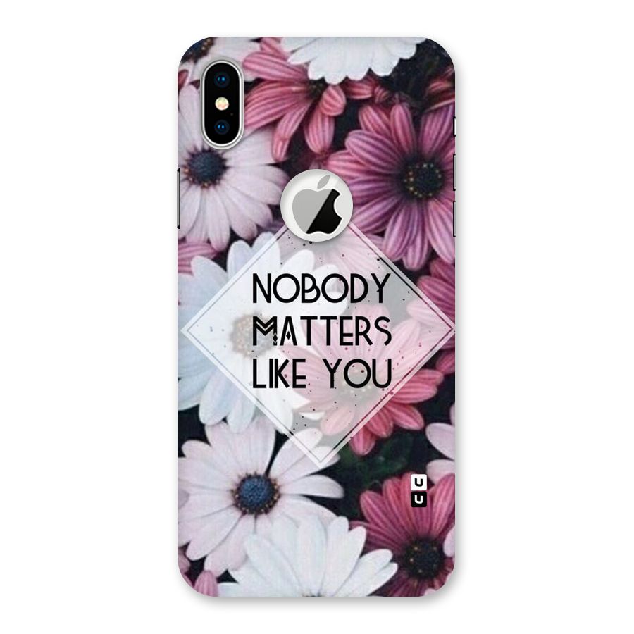 You Matter Back Case for iPhone X Logo Cut