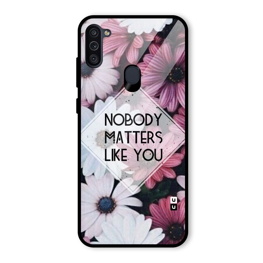 You Matter Glass Back Case for Galaxy M11