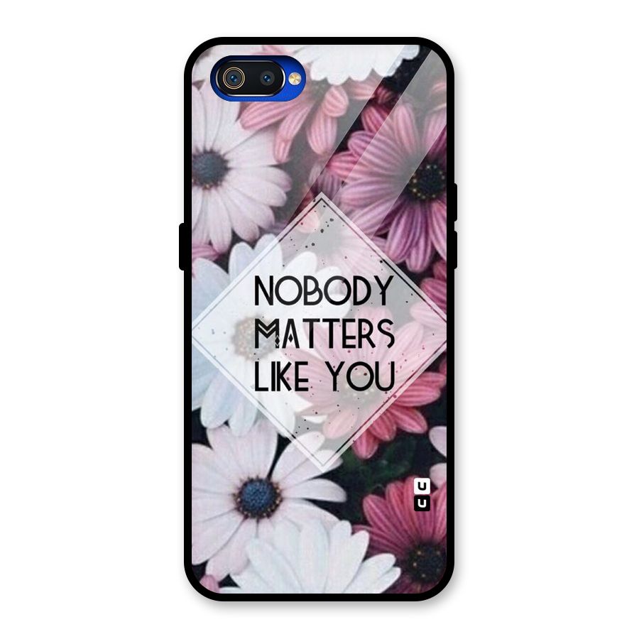 You Matter Glass Back Case for Realme C2