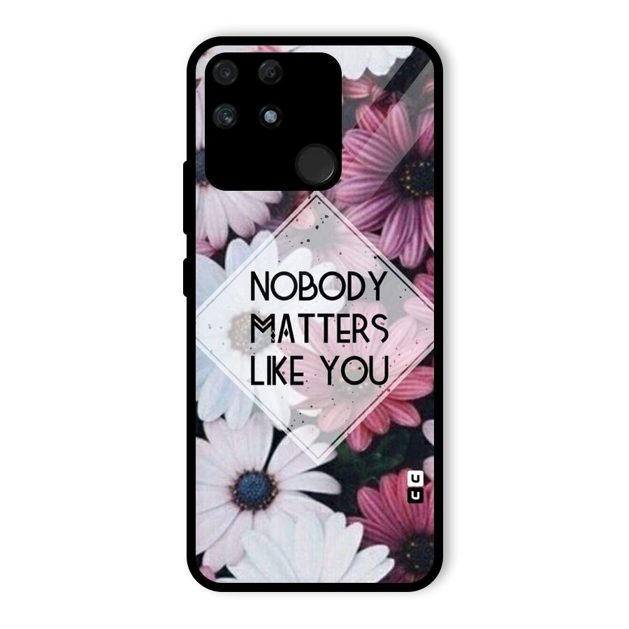 You Matter Glass Back Case for Realme Narzo 50A