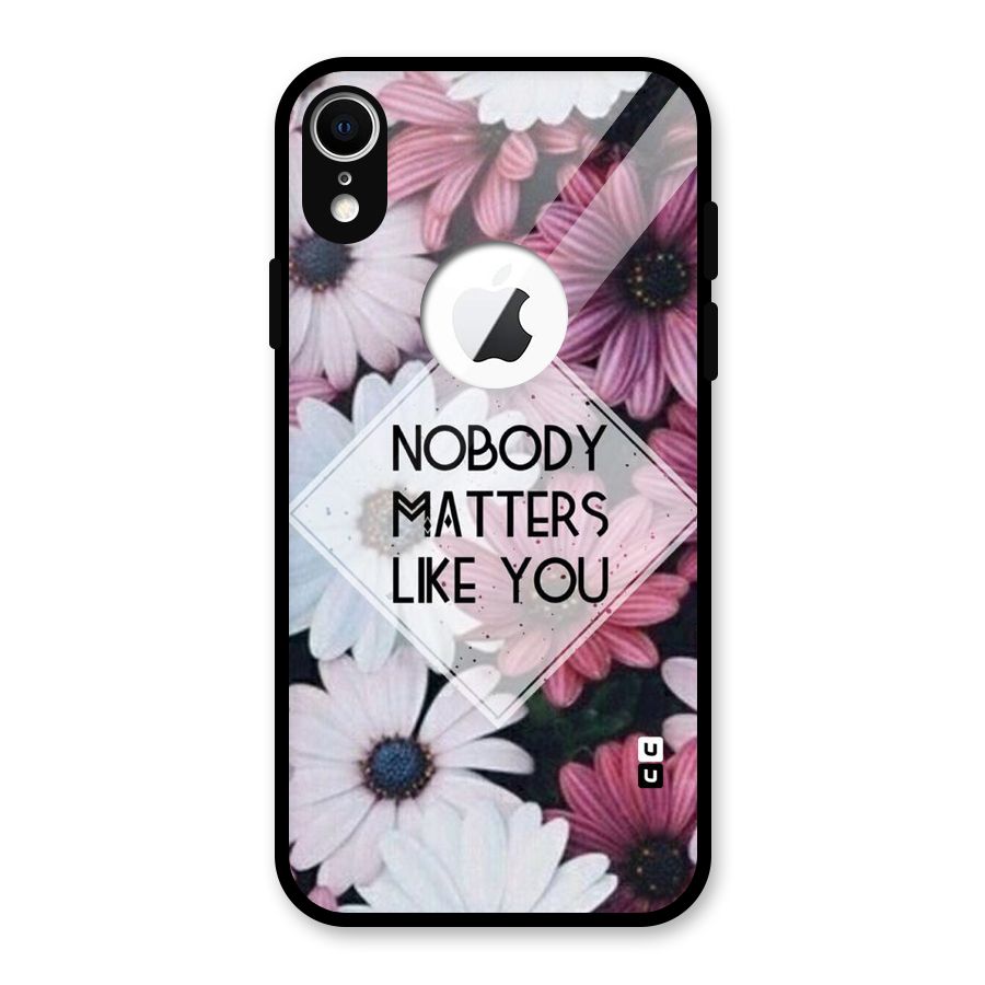 You Matter Glass Back Case for iPhone XR Logo Cut
