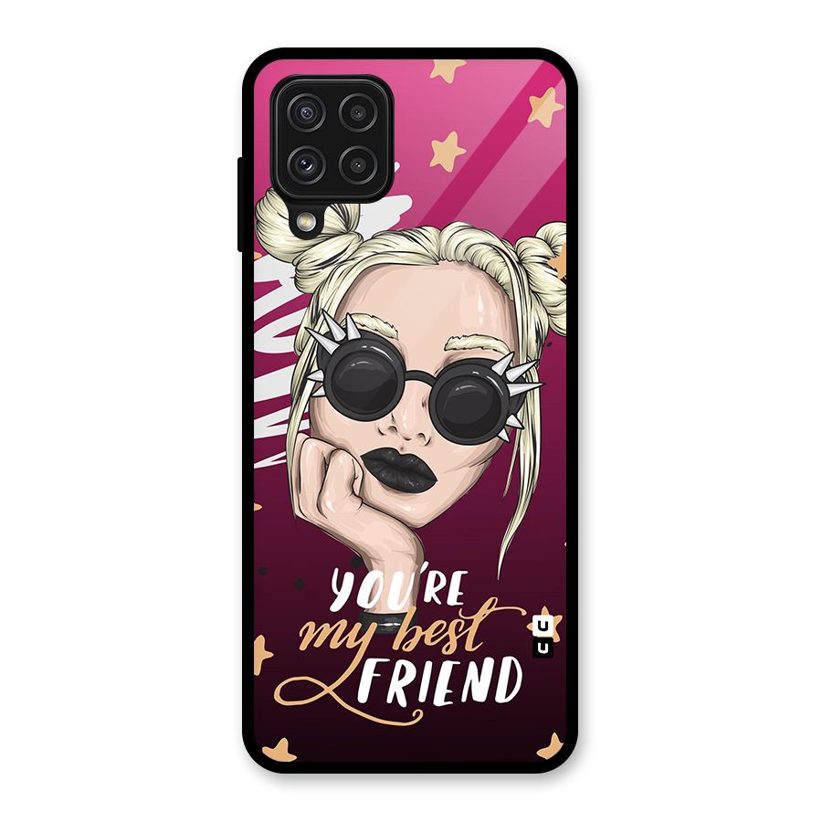 You My Best Friend Glass Back Case for Galaxy A22 4G