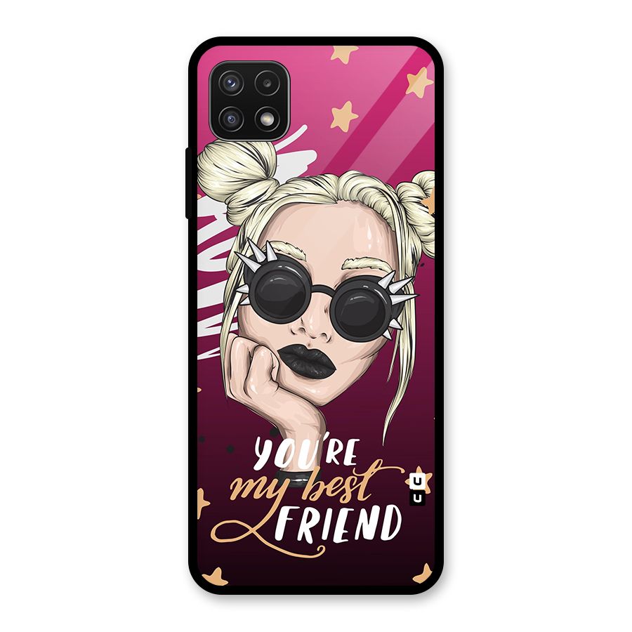 You My Best Friend Glass Back Case for Galaxy A22 5G