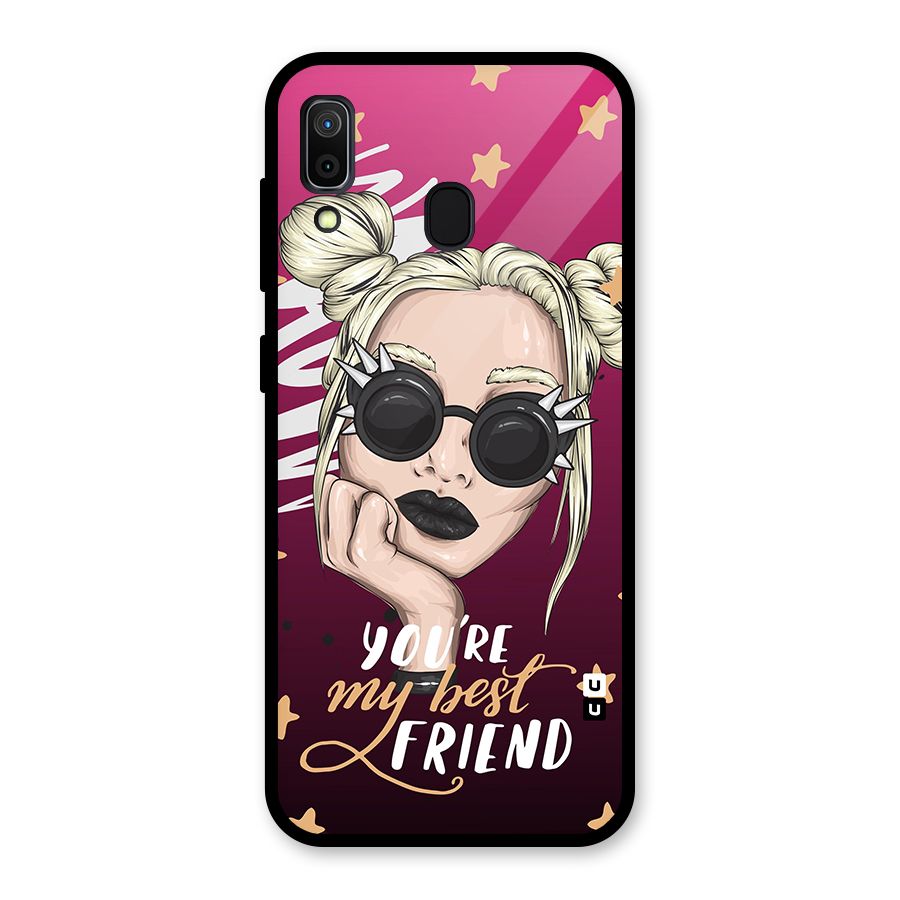 You My Best Friend Glass Back Case for Galaxy A30