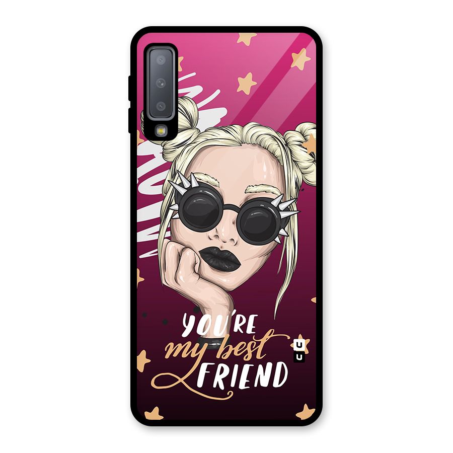 You My Best Friend Glass Back Case for Galaxy A7 (2018)