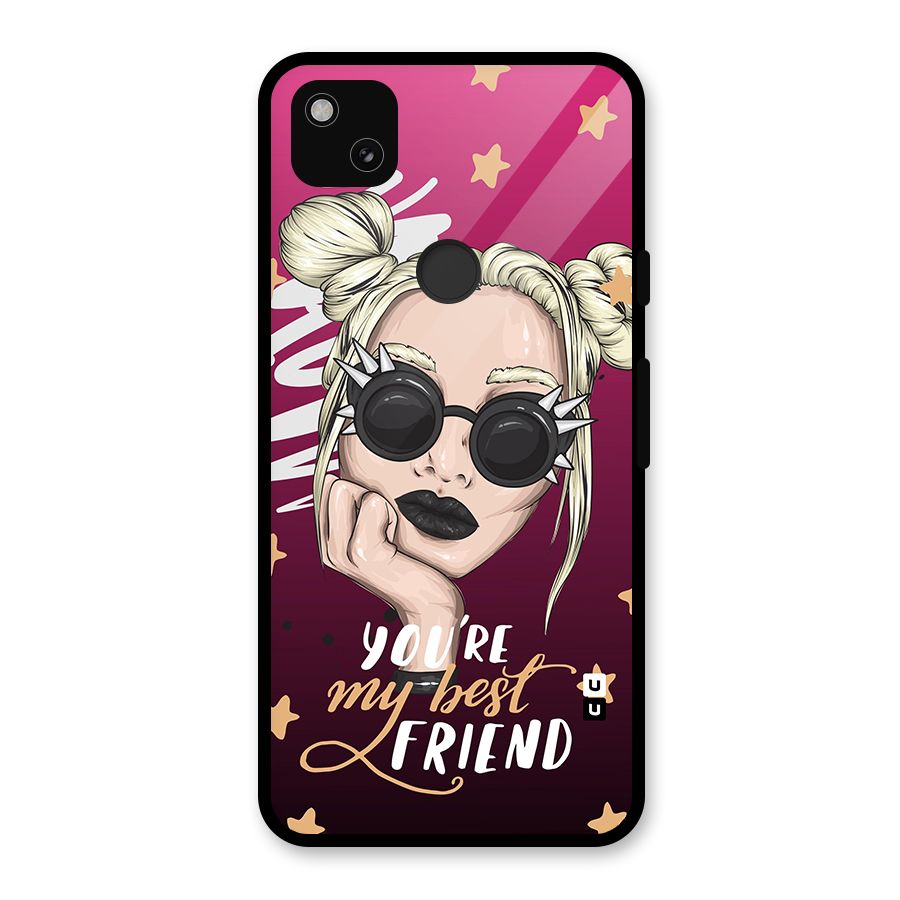 You My Best Friend Glass Back Case for Google Pixel 4a