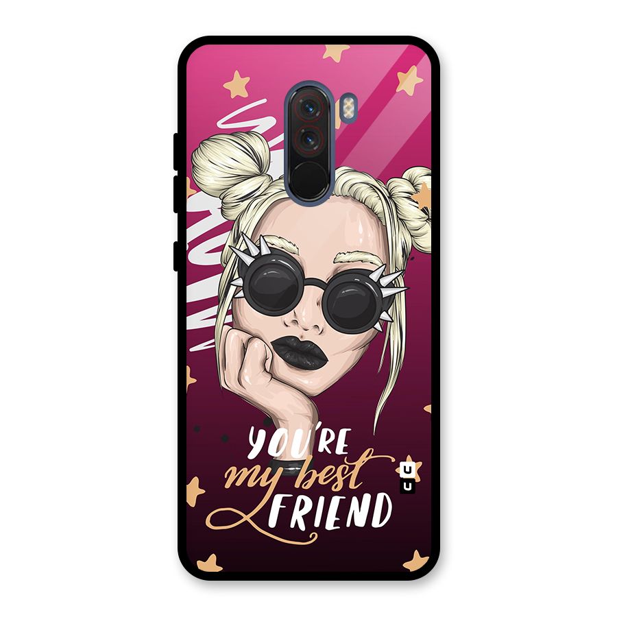 You My Best Friend Glass Back Case for Poco F1
