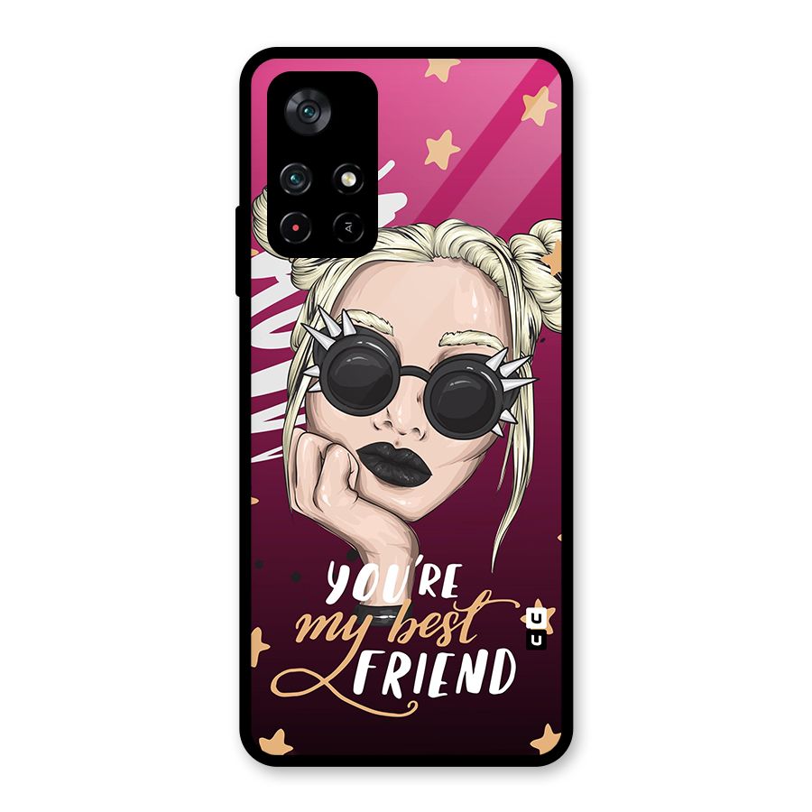 You My Best Friend Glass Back Case for Poco M4 Pro 5G