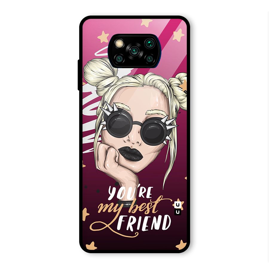 You My Best Friend Glass Back Case for Poco X3 Pro