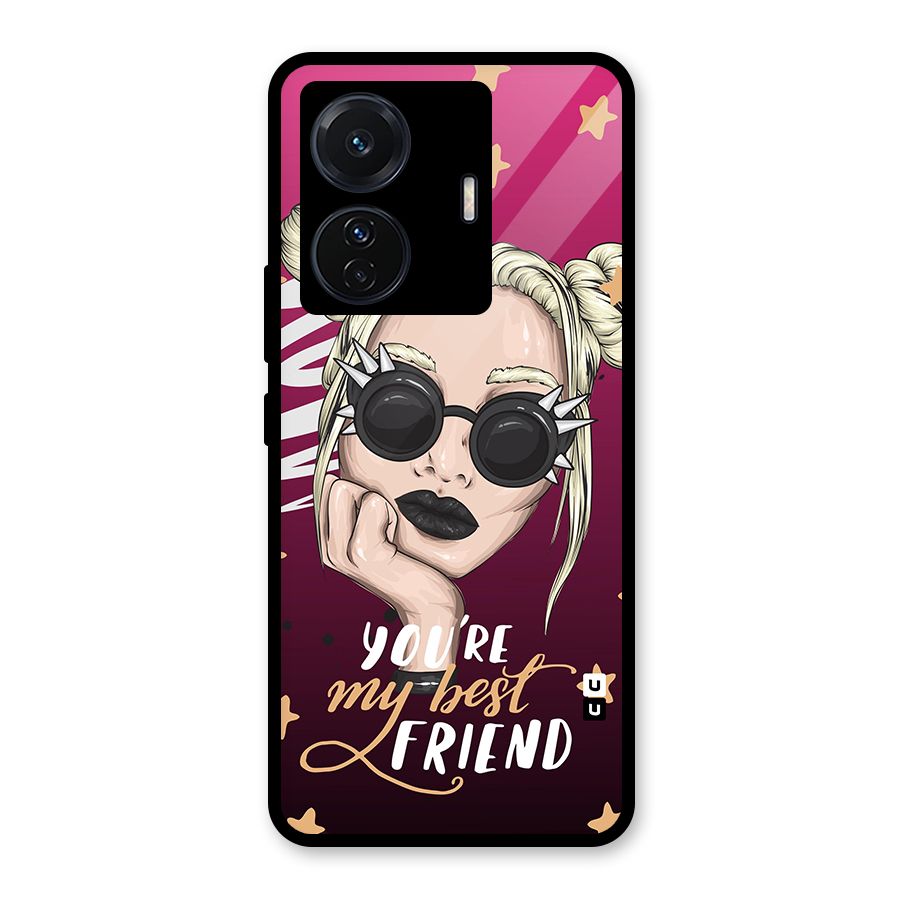 You My Best Friend Glass Back Case for Vivo T1 Pro