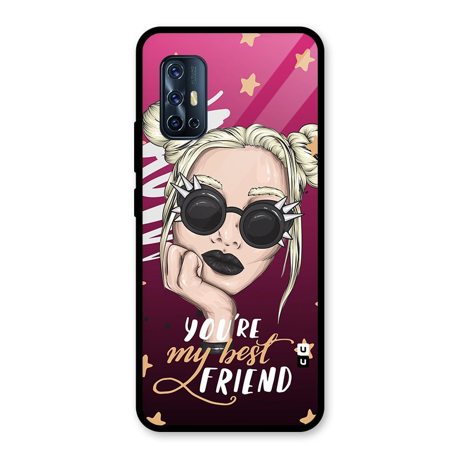 You My Best Friend Glass Back Case for Vivo V17