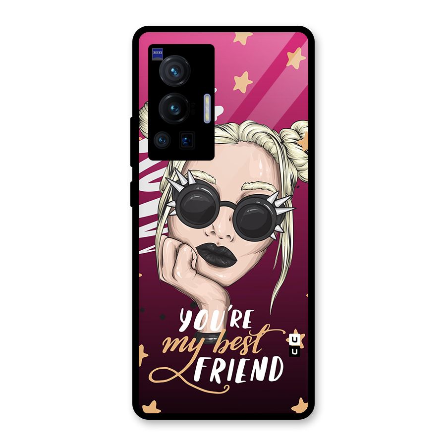 You My Best Friend Glass Back Case for Vivo X70 Pro