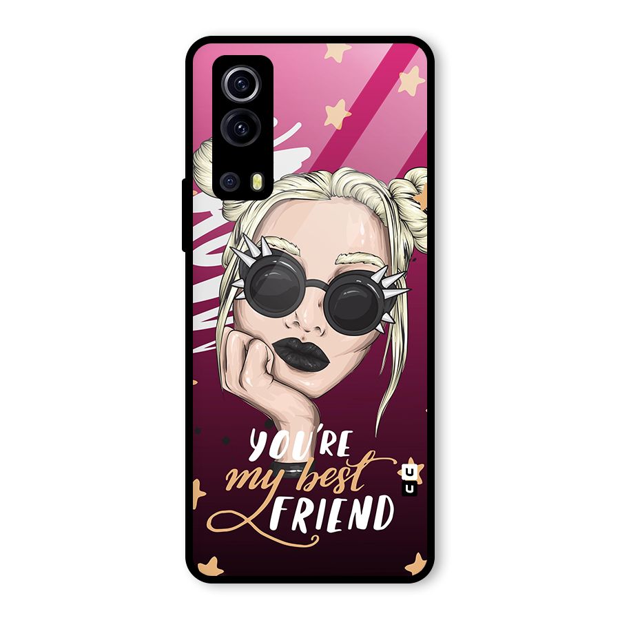 You My Best Friend Glass Back Case for Vivo iQOO Z3