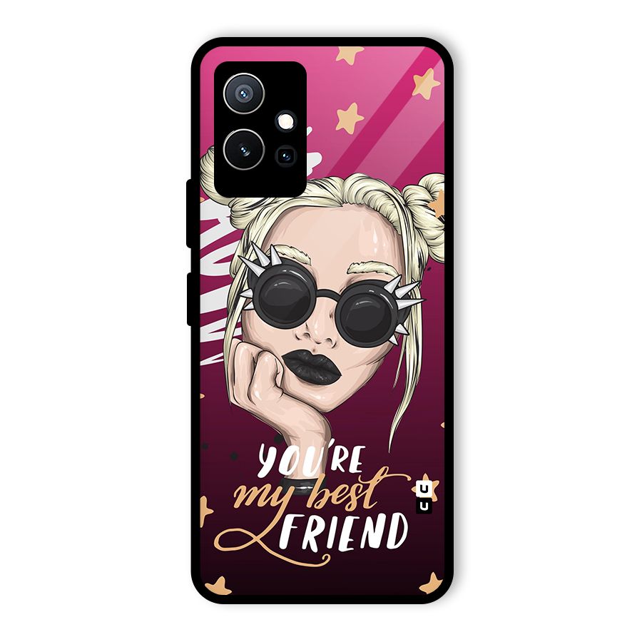 You My Best Friend Glass Back Case for Vivo iQOO Z6