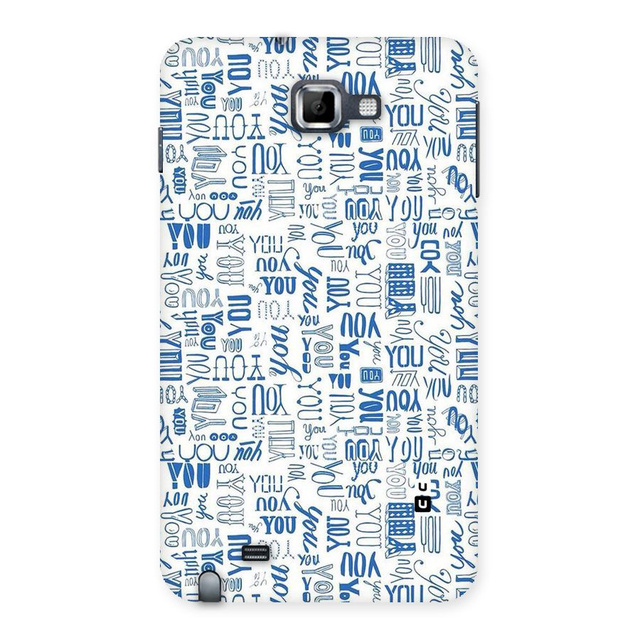 You Pattern Back Case for Galaxy Note