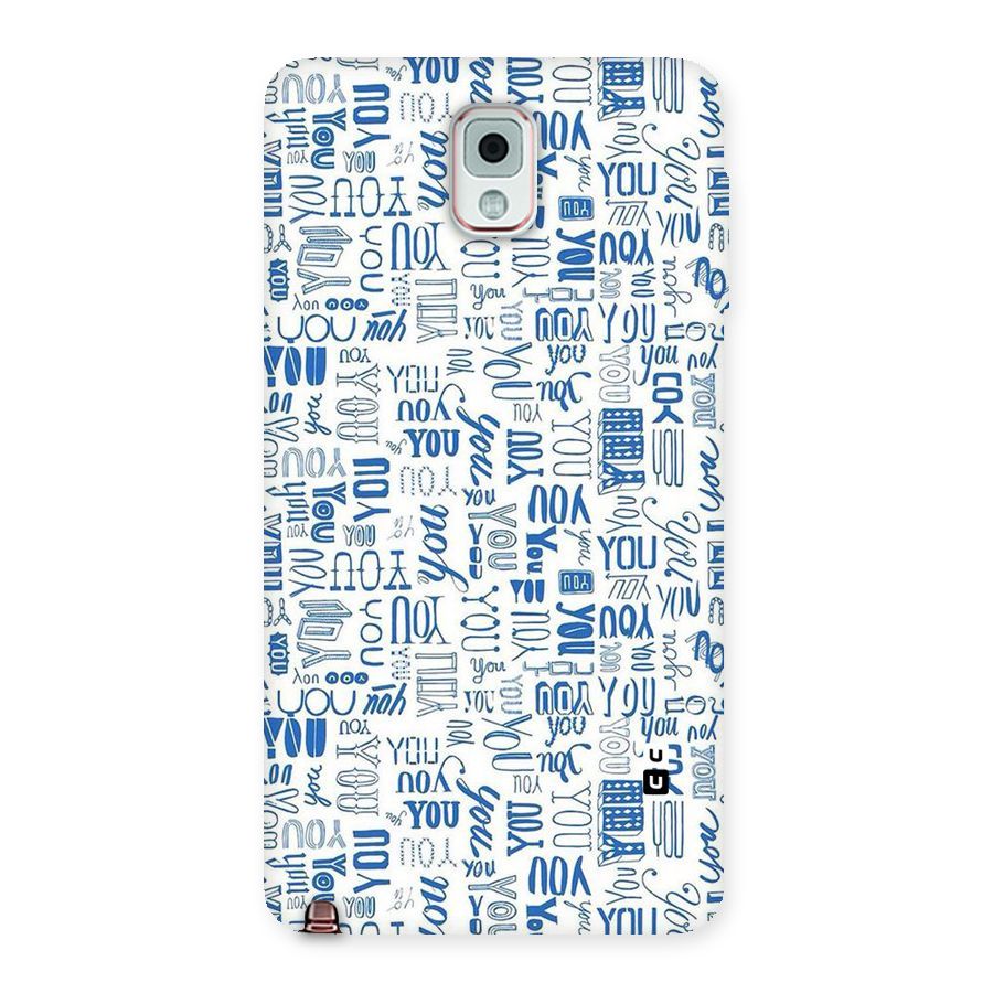 You Pattern Back Case for Galaxy Note 3