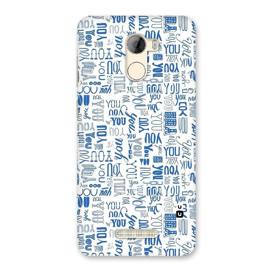 You Pattern Back Case for Gionee A1 LIte