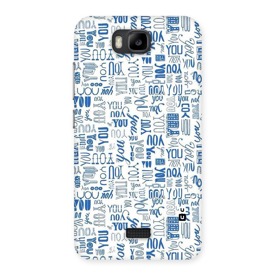 You Pattern Back Case for Honor Bee