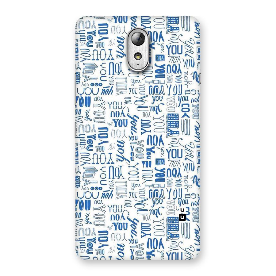 You Pattern Back Case for Lenovo Vibe P1M