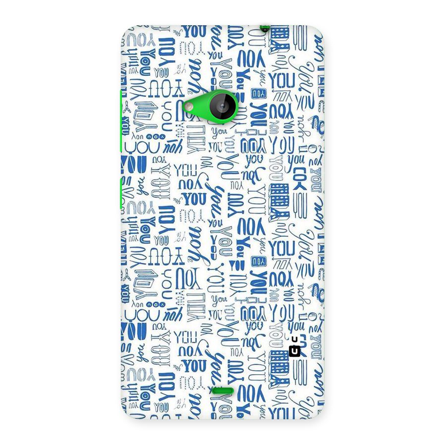 You Pattern Back Case for Lumia 535