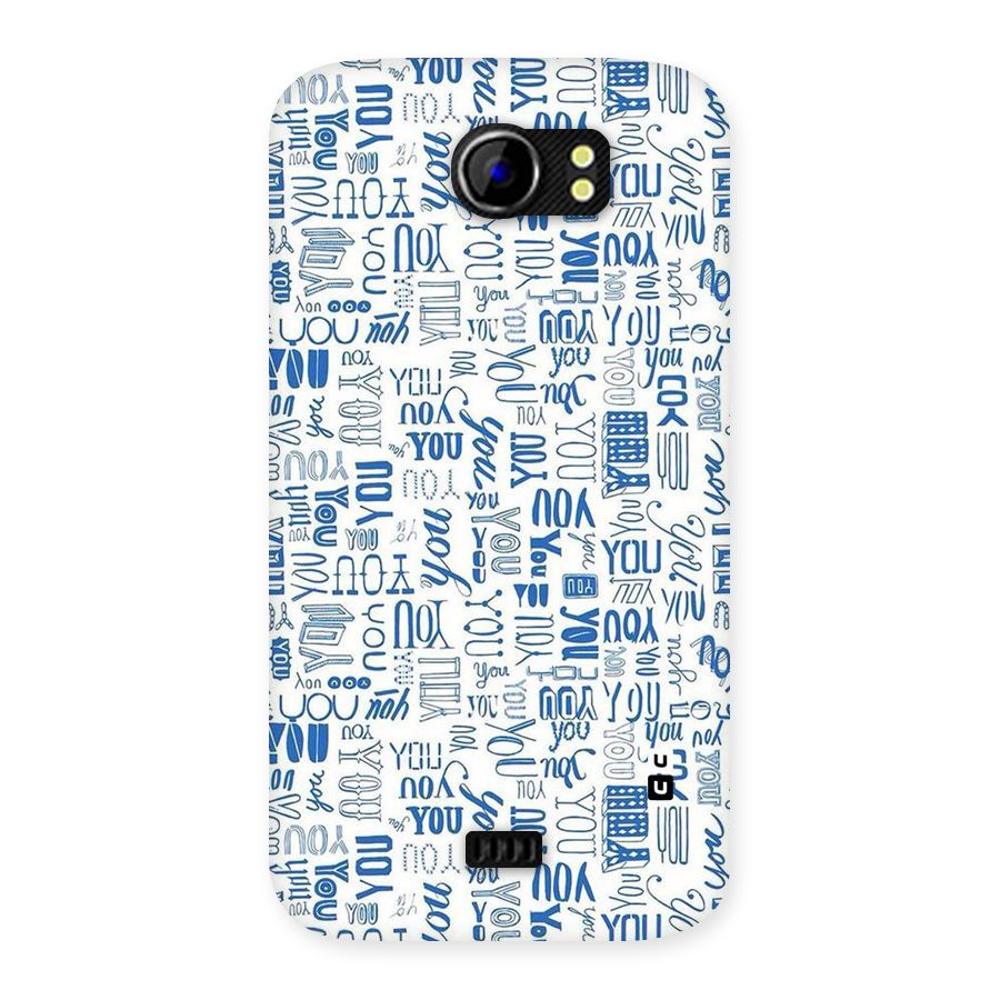 You Pattern Back Case for Micromax Canvas 2 A110