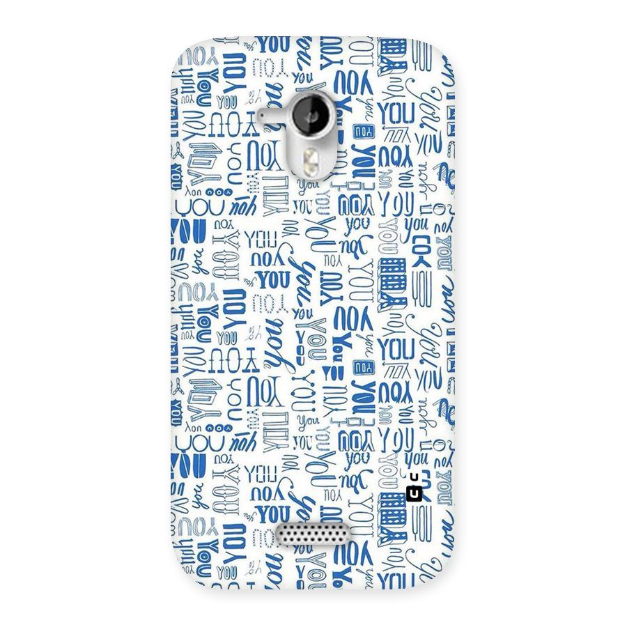You Pattern Back Case for Micromax Canvas HD A116