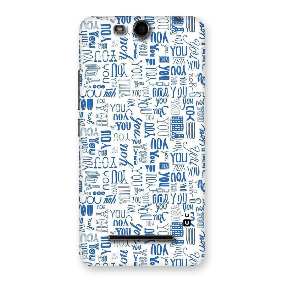 You Pattern Back Case for Micromax Canvas Juice 3 Q392