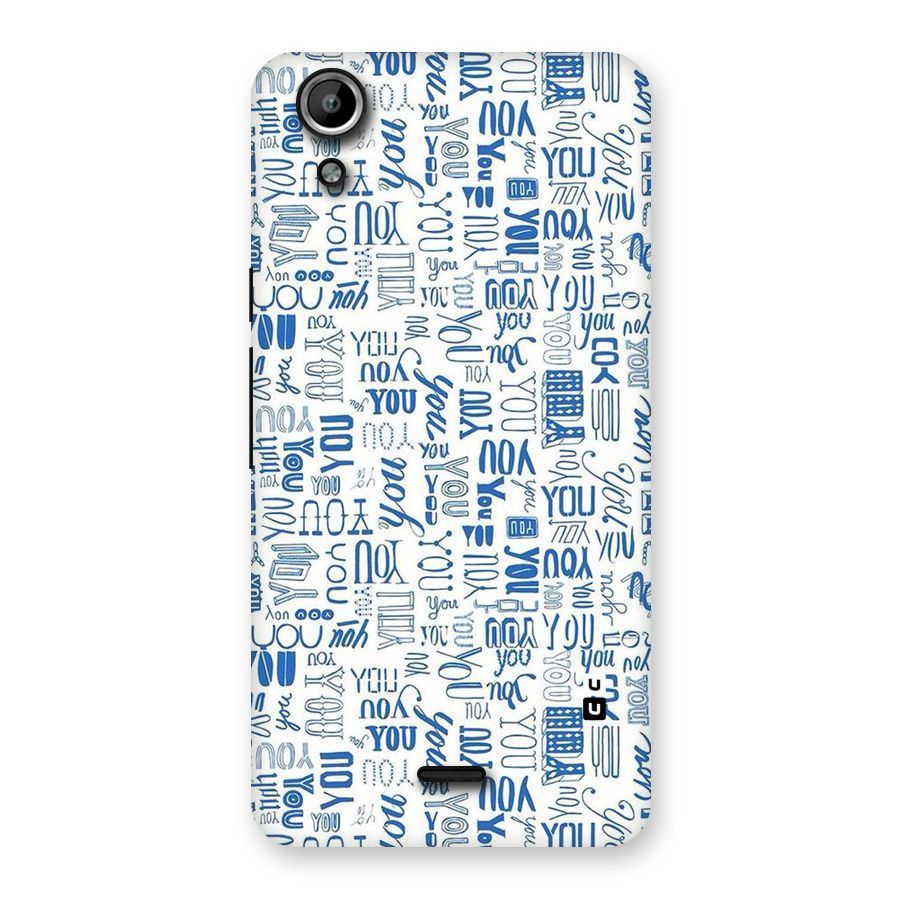 You Pattern Back Case for Micromax Canvas Selfie Lens Q345