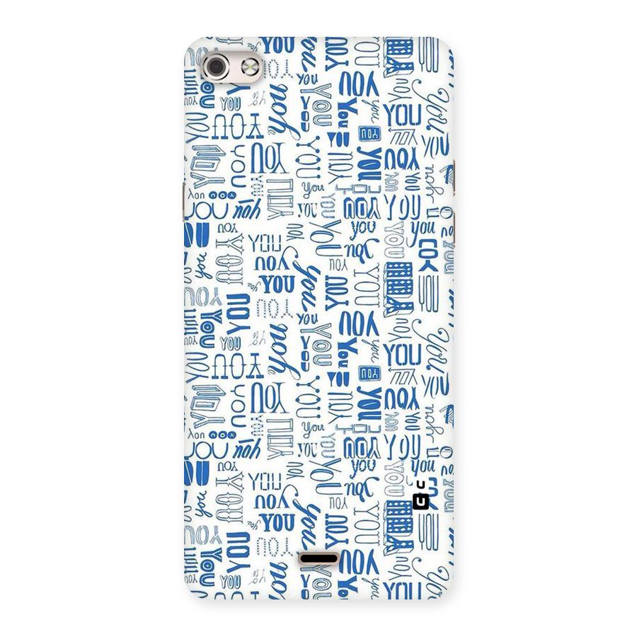 You Pattern Back Case for Micromax Canvas Silver 5