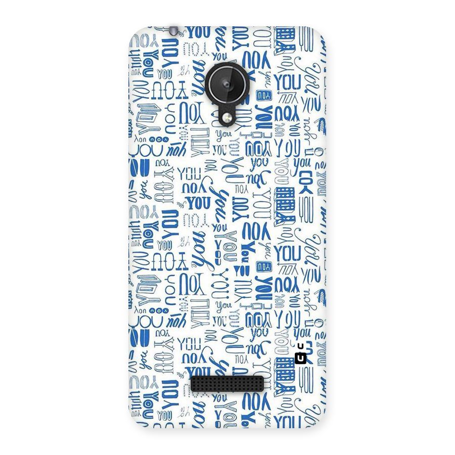 You Pattern Back Case for Micromax Canvas Spark Q380