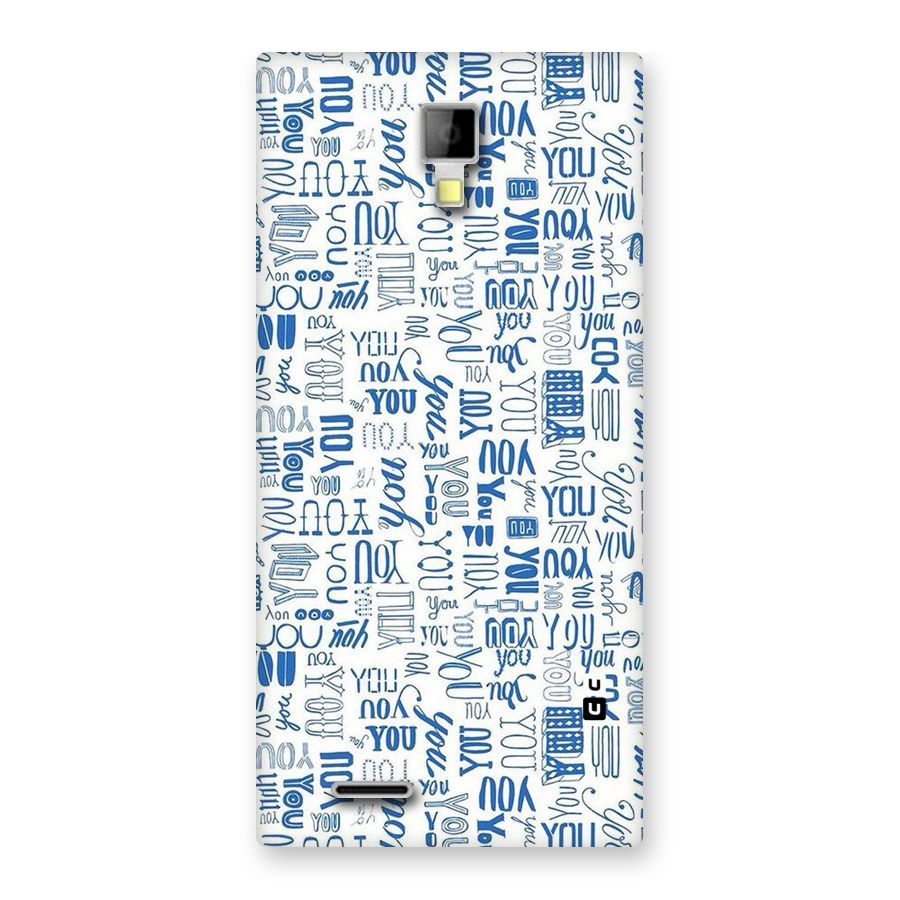 You Pattern Back Case for Micromax Canvas Xpress A99