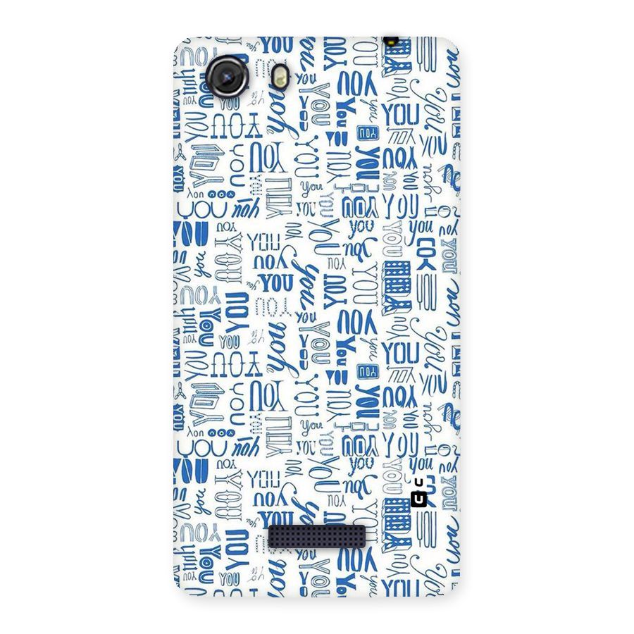 You Pattern Back Case for Micromax Unite 3