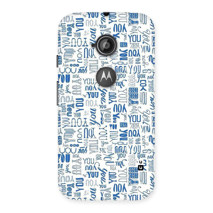 You Pattern Back Case for Moto E 2nd Gen