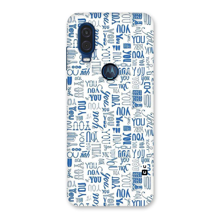 You Pattern Back Case for Motorola One Vision