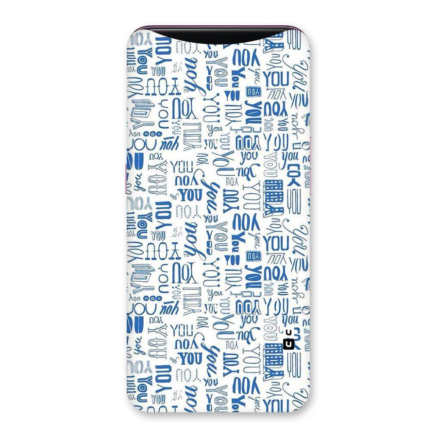 You Pattern Back Case for Oppo Find X