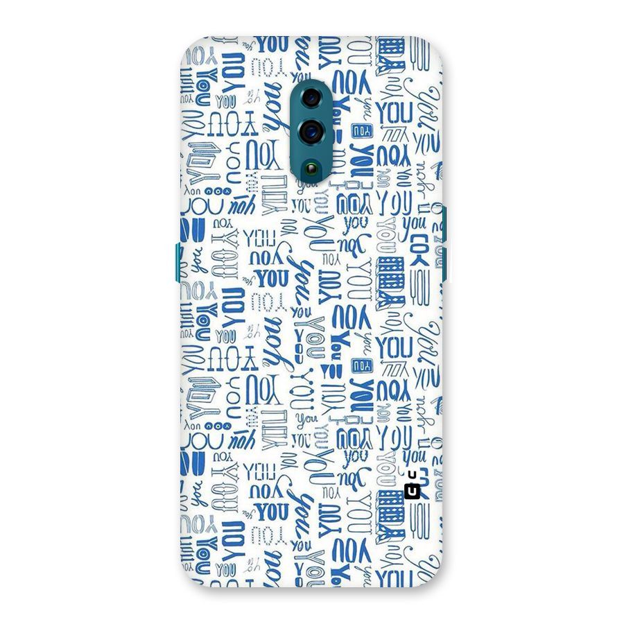You Pattern Back Case for Oppo Reno