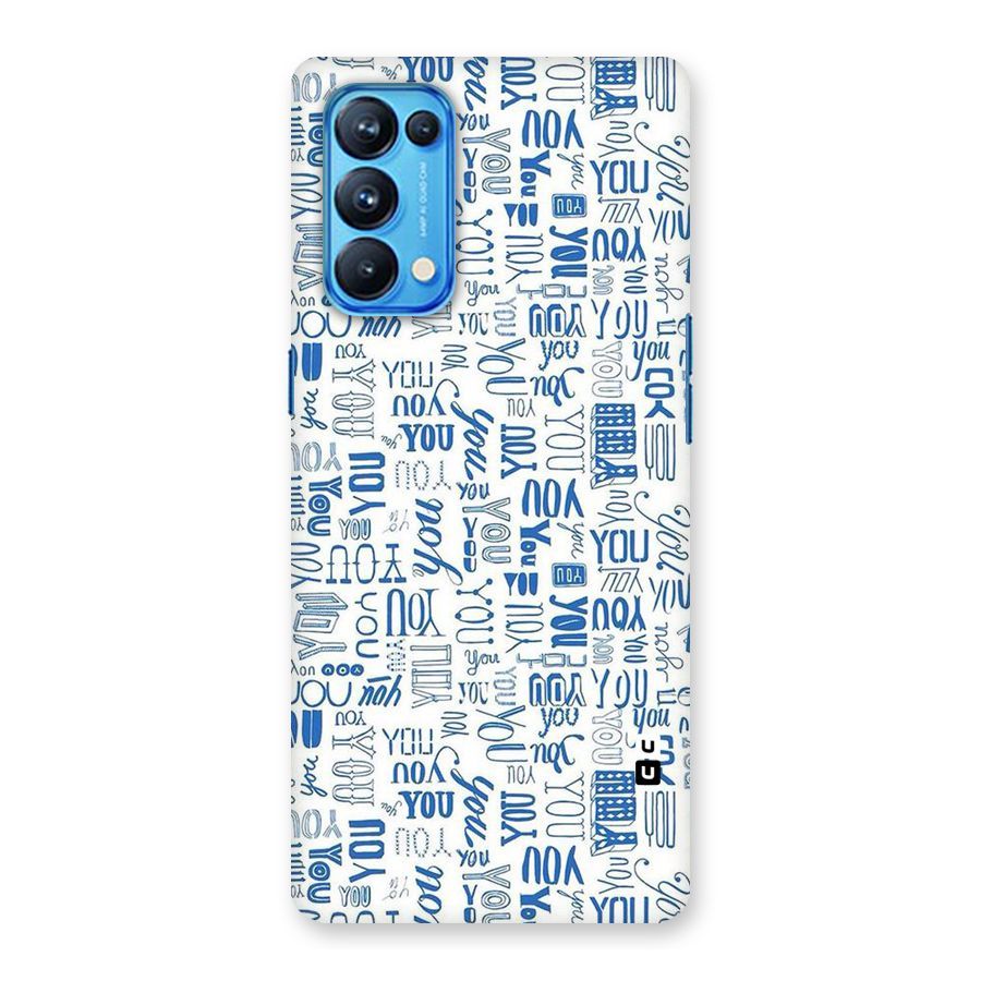 You Pattern Back Case for Oppo Reno5 Pro 5G