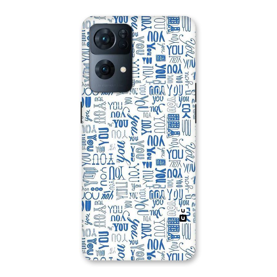 You Pattern Back Case for Oppo Reno7 Pro 5G
