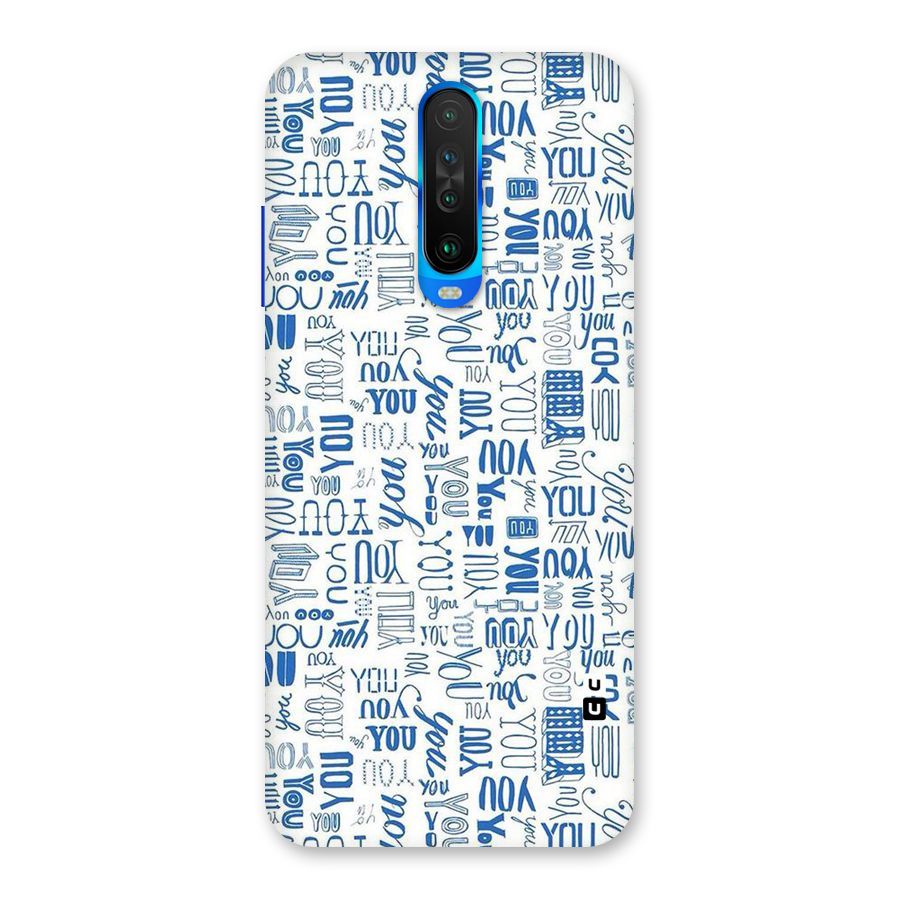 You Pattern Back Case for Poco X2
