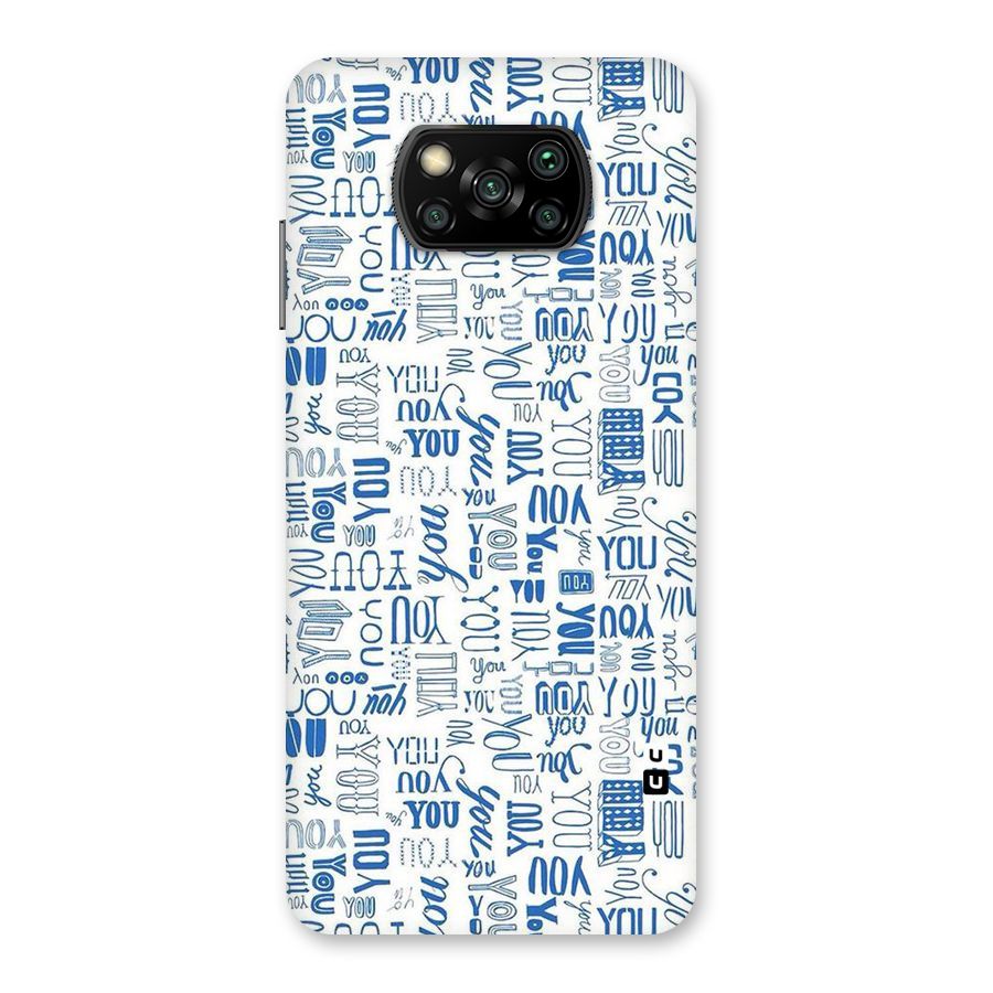 You Pattern Back Case for Poco X3