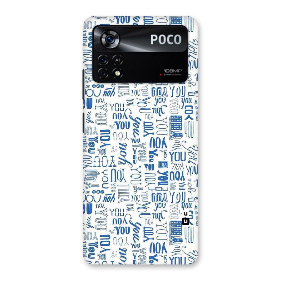 You Pattern Back Case for Poco X4 Pro 5G