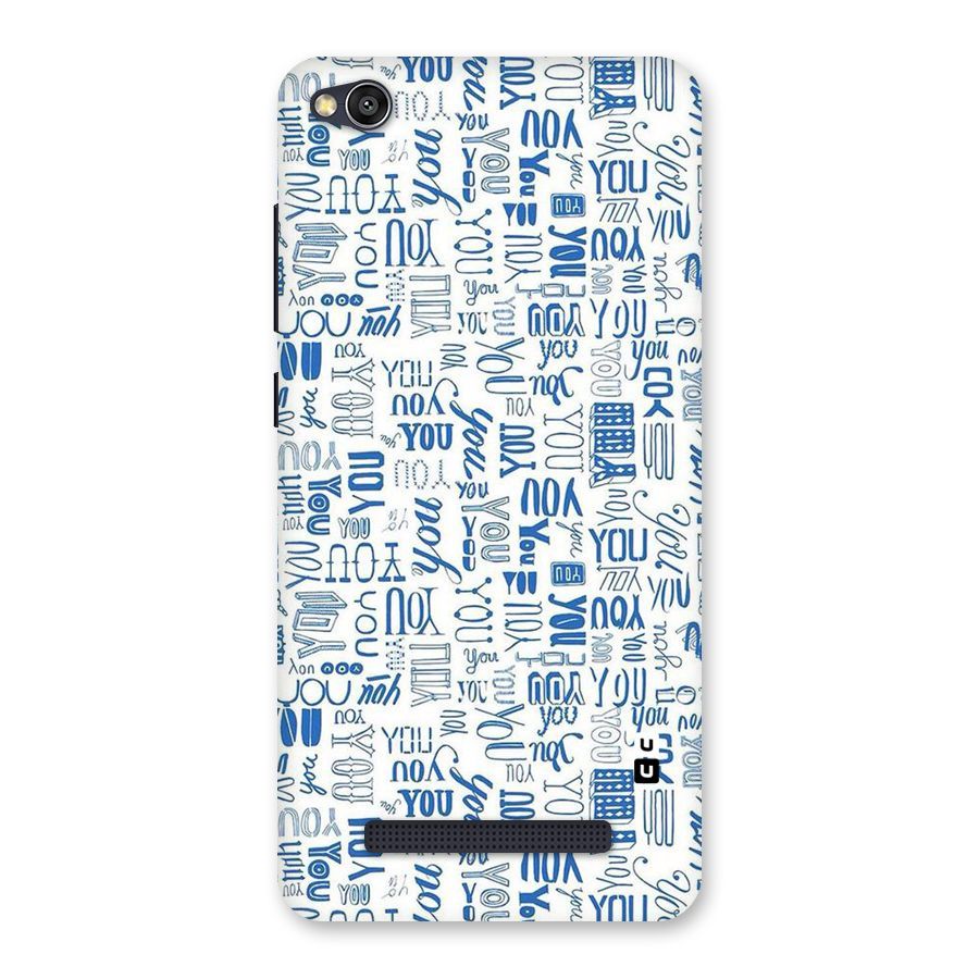 You Pattern Back Case for Redmi 4A