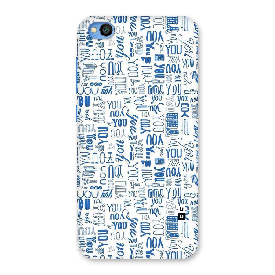 You Pattern Back Case for Redmi Go